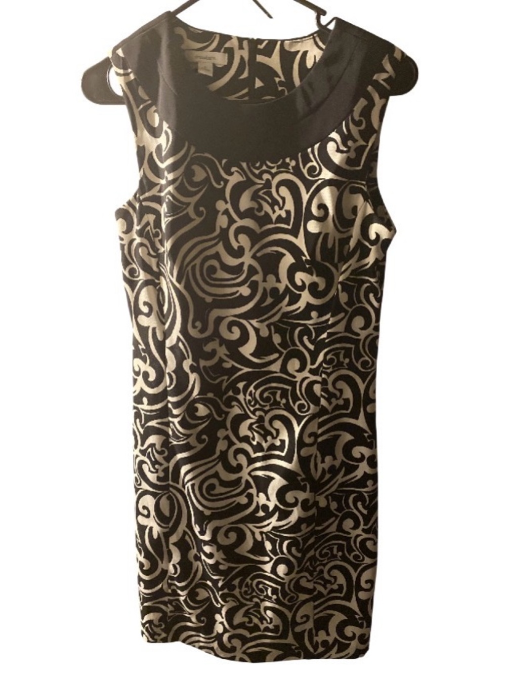 Dressbarn Black and White Sleeveless Midi Work Cocktail dress